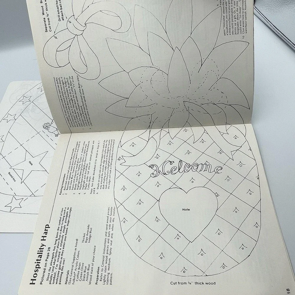 Vintage 1988 Plaid Heavenly Door Harps Pattern Book Kathi Lee‎ Croxton